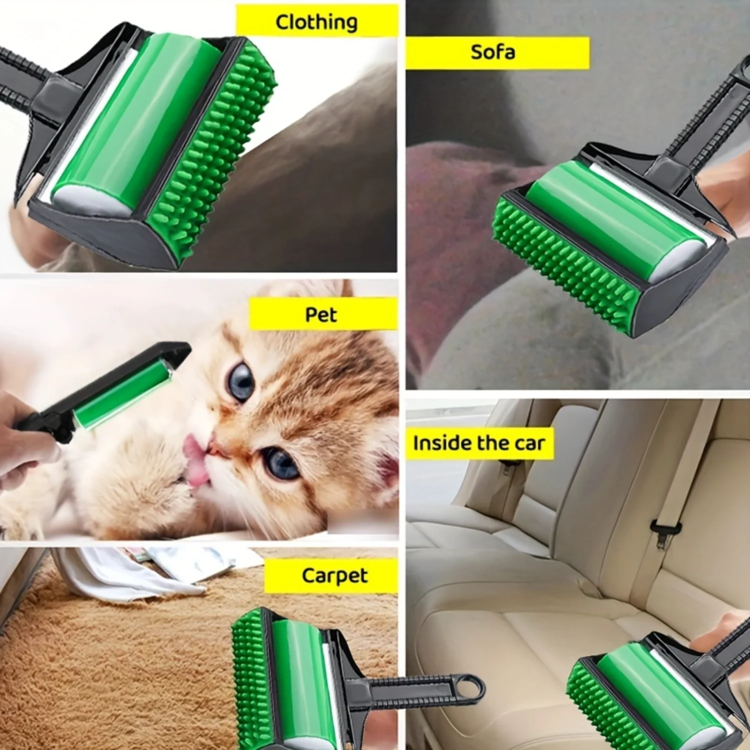 2-Pack  Master  Reusable Cat Hair & Lint Remover Rollers, Perfect for Clothes & , Easy to Clean Knife Pet shedding brush