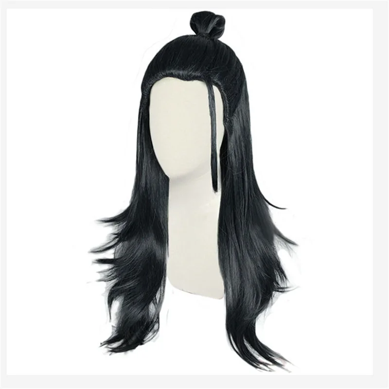 2 Styles Anime Cosplay Wig Suguru Geto Kenjaku Black Hair Cosplay Wig Synthetic Party Cosplay Wigs
