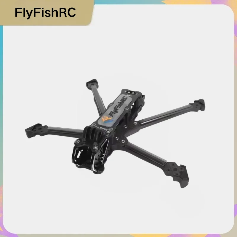 

FlyFishRC Volador II VD6 V2 Deadcat 6inch Frame, T700 Carbon Compatible DJI O4 Air Unit Pro, for FPV Freestyle RC Drone