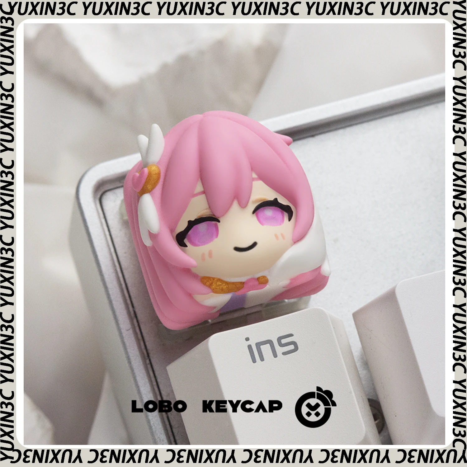 Honkai Impact 3rd~Elysia Rhythm Game Accessories Keycaps Mechanical Keyboard Keycaps Girl Cute Resin Keycaps