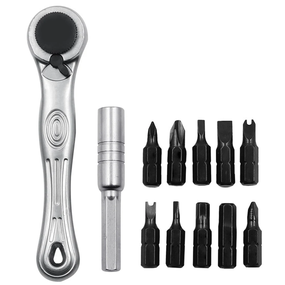 Convenient Transport 25*85*22mm Portable Ratchet Screwdriver Chrome Vanadium Steel Tool Set Chrome Vanadium Steel