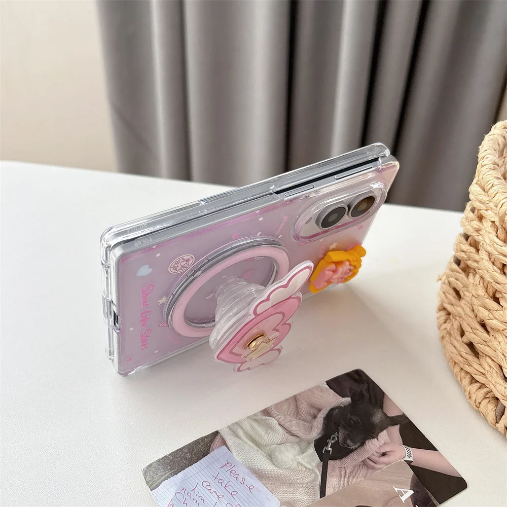 Nowa Moda 2026: Urocze etui magnetyczne na telefon dla dziewczyn, kompatybilne z Samsung Galaxy Z Fold 8, z funkcją stojaka Magsafe i łańcuszkiem, etui Z Fold8 dla dziewczyn. — zdjęcie produktu 4