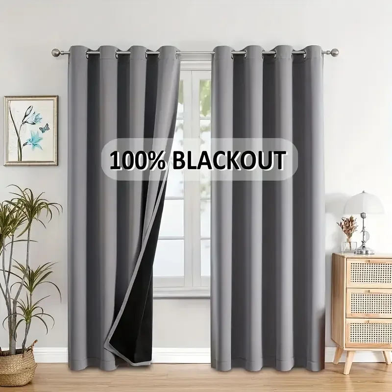 1PC Grey 100% Black… - image