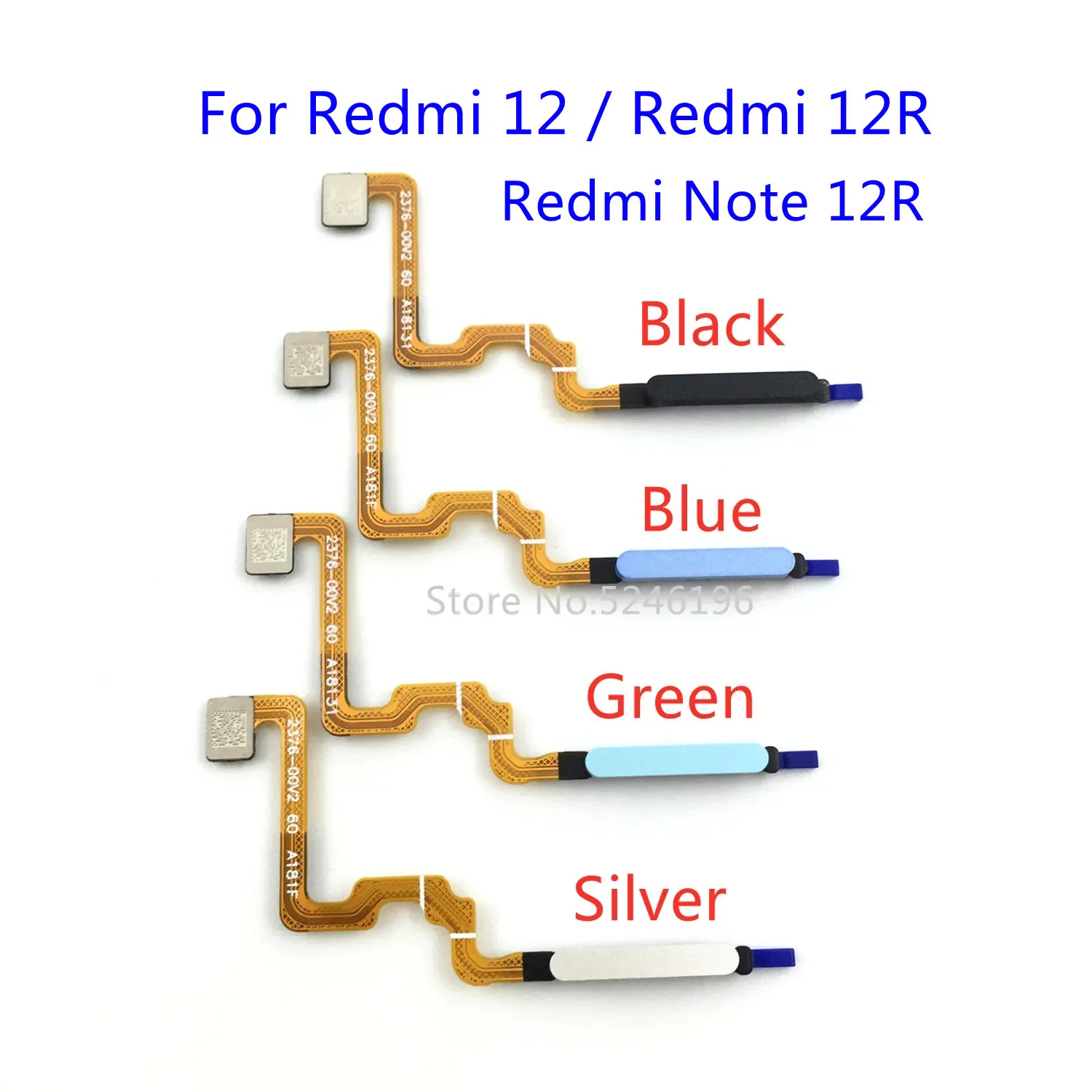 

1pcs Brand New Original Fingerprint Sensor Flex Cable For Xiaomi Redmi 12 Redmi 12R Redmi Note 12R Touch ID Replace Part. ﻿