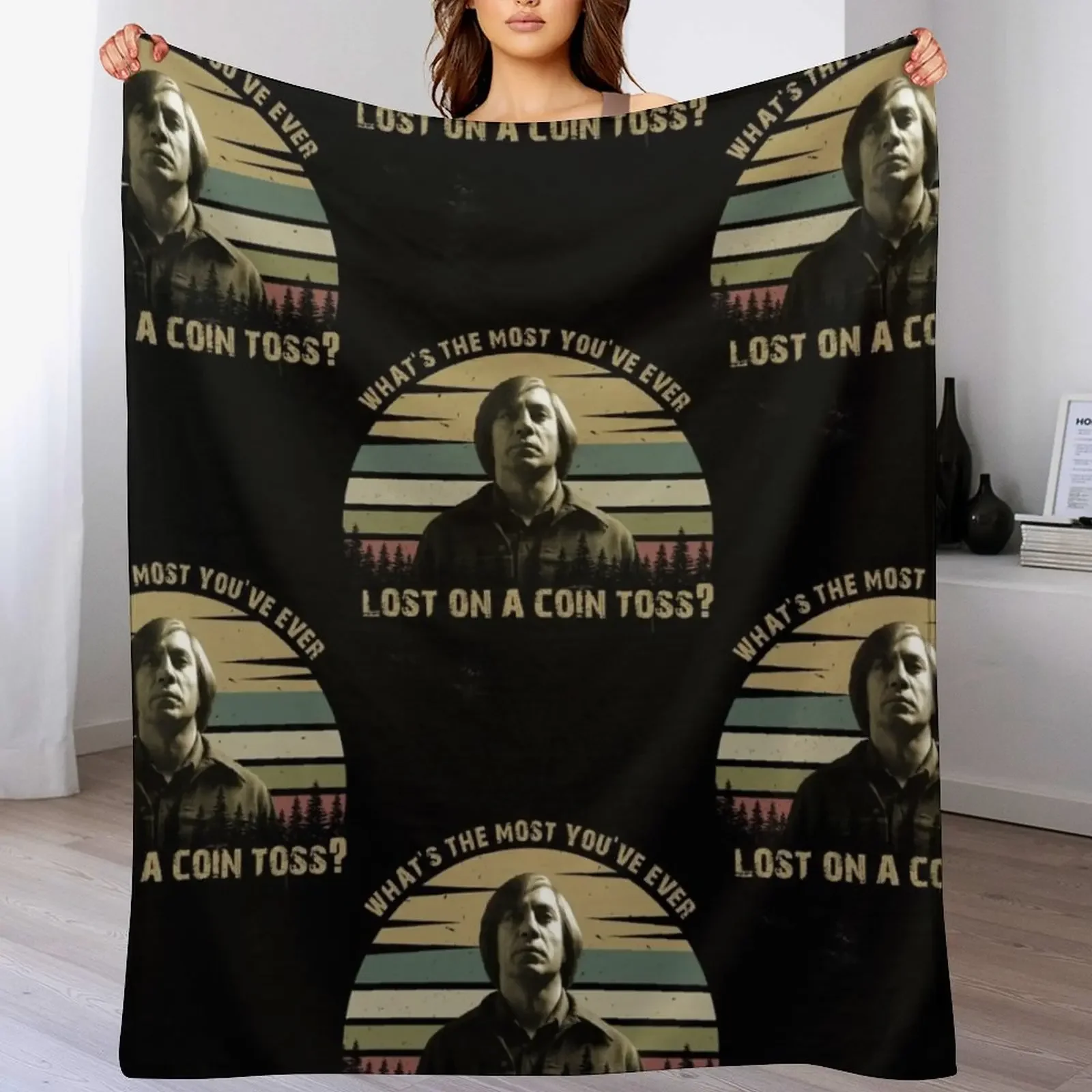 

Anton Chigurh Call It Friendo vitage Throw Blanket Soft Big Soft Beds Luxury St Weighted Blankets