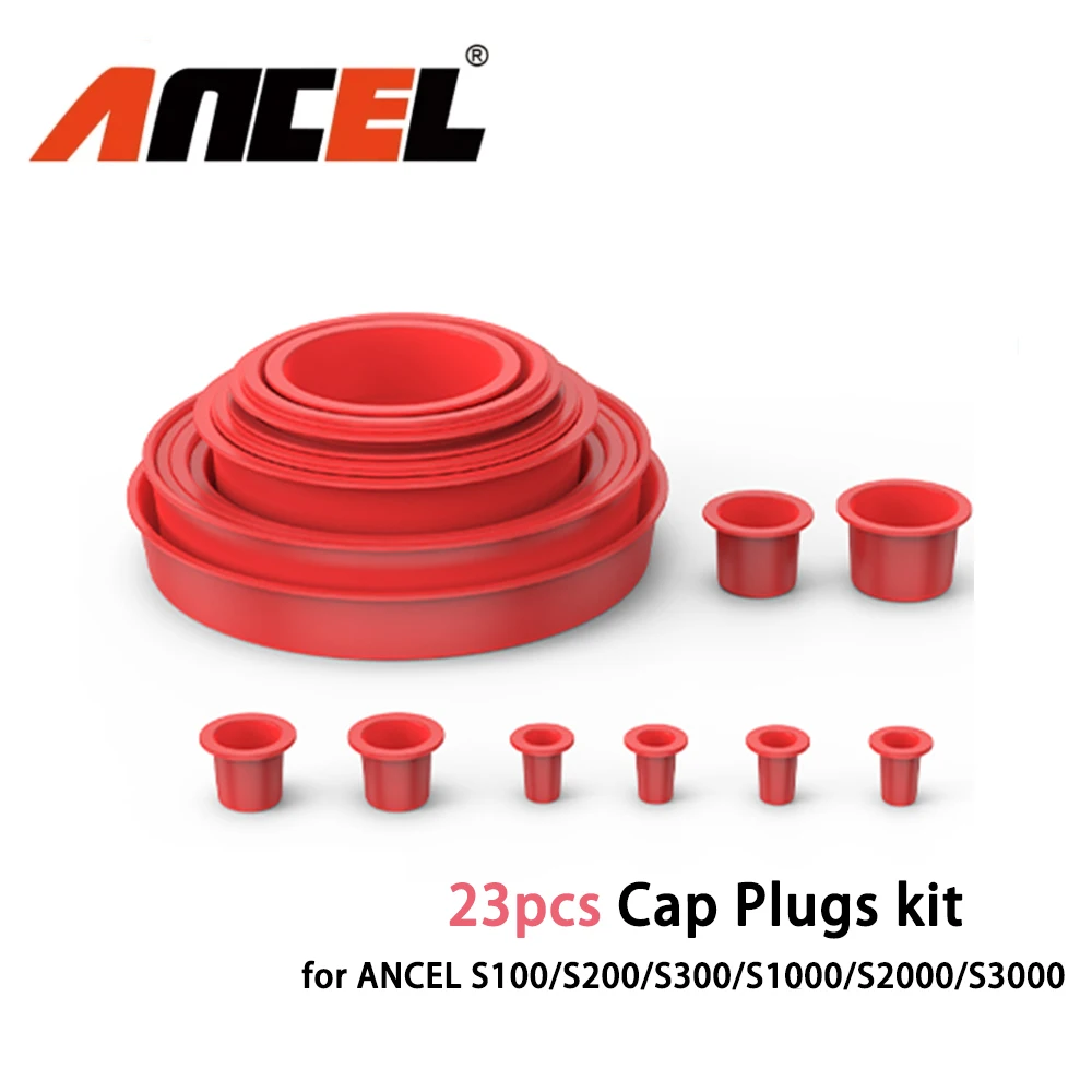 ANCEL smoke leak detector accessory red Cap Plug kit for S100/S200/S300/S1000/S2000/S2000/S3000