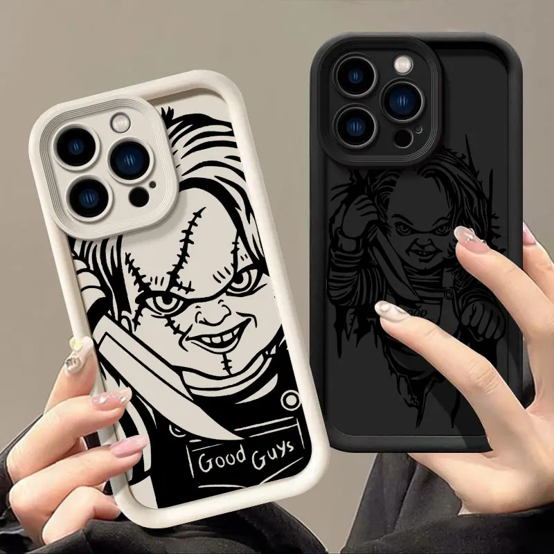 Chucky Doll Horror Phone Case for iPhone 16 Pro Cases iPhone 15 14 11 13 12 Pro Max Mini 16 Plus XS 15Pro Shockproof Back Cover