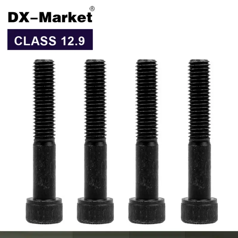 M12 Hex Socket Bolt DIN912 Metric Thread Alloy Steel Screw 16mm-580mm ,A001