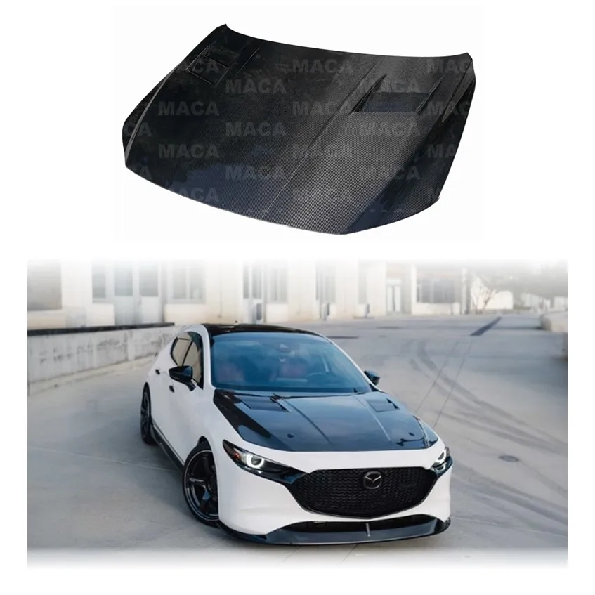 

2025 new Premium Carbon Fiber TR Style Engine Hood Bonnet for Mazda 3 Sedan 2020-2023