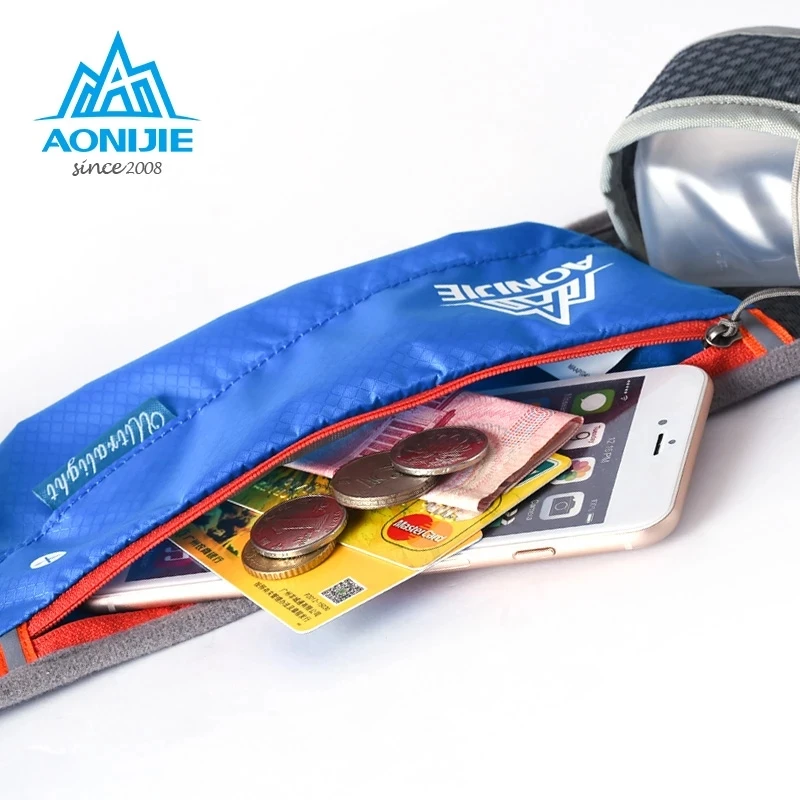 AONIJIE-Sac banane de sport pour homme et femme, sac de course, fitness, gym, poudres pour téléphone, randonnée, marathon, jogging, cyclisme, sacs