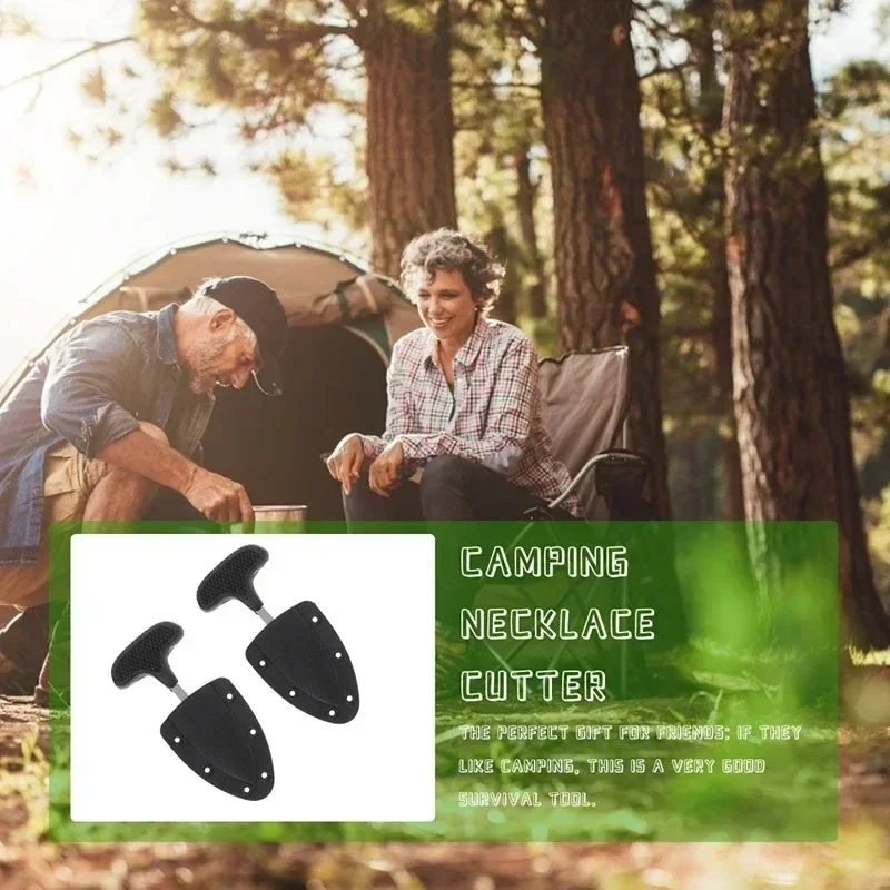 Coupe-collier multifonctionnel, 2 pièces, coupe-câble de Camping en plein air, couteaux portables, collier suspendu, multi-outil de Camping Portable