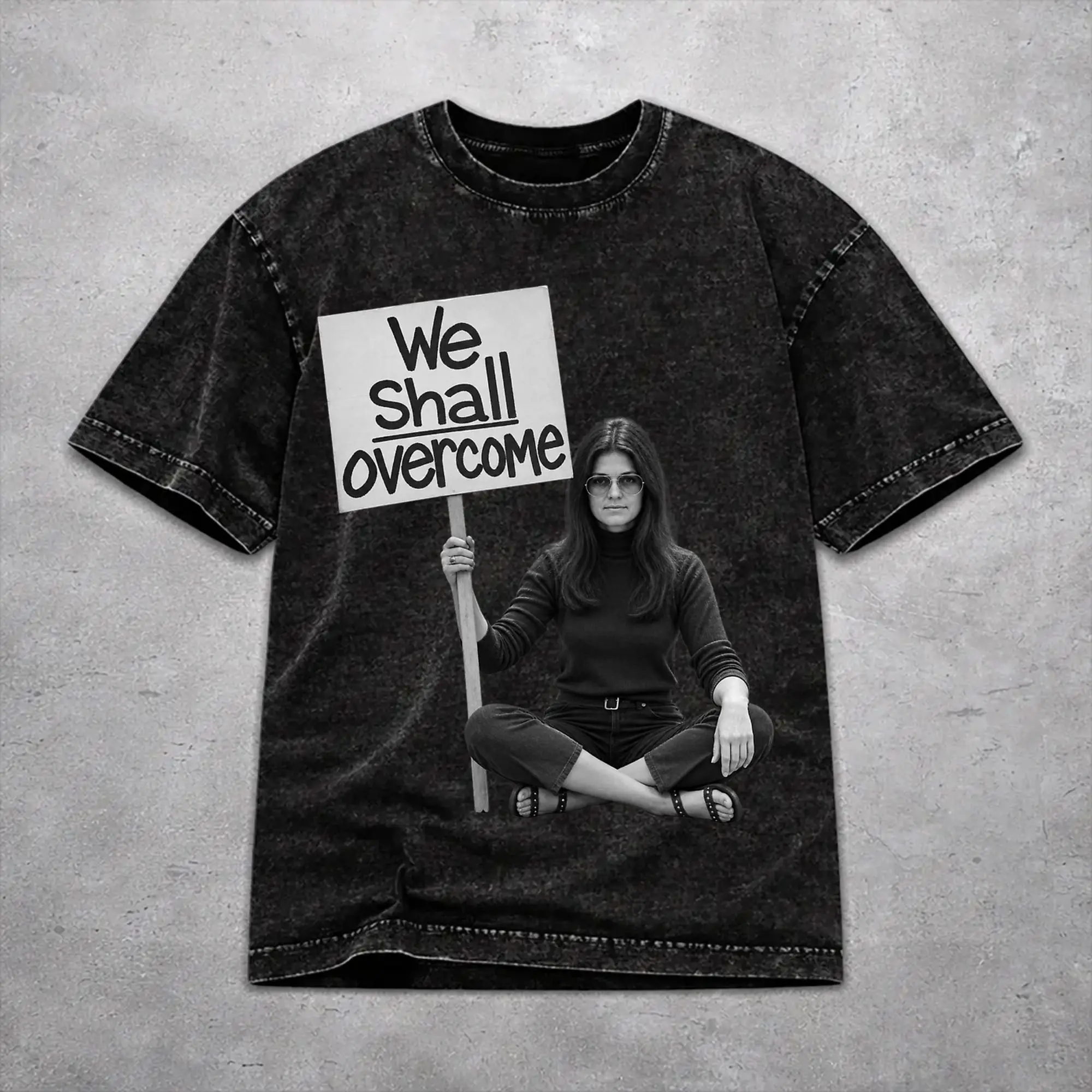 Women Men RIP Gloria Steinem  T Shirt Printed Vintage Washed  Harajuku T-Shirts