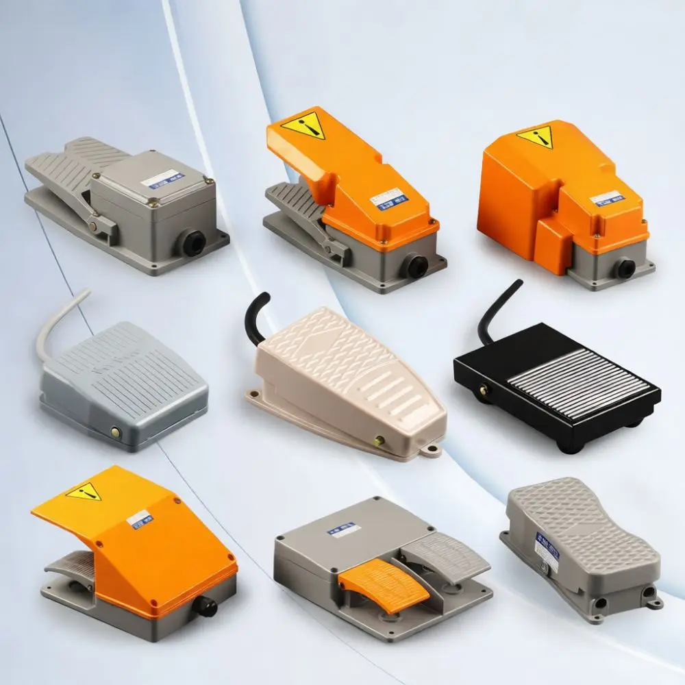 Durable Double Pedal Foot Switch TFS 201 Industrial Aluminum Machine Tool Controller Precise Signaling Performance