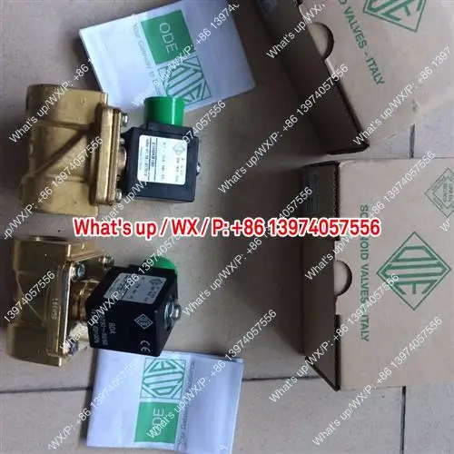 Italian ODE two-way normally closed solenoid valve 21H9KB180 6 points AC220V DC24V brass thread buckle