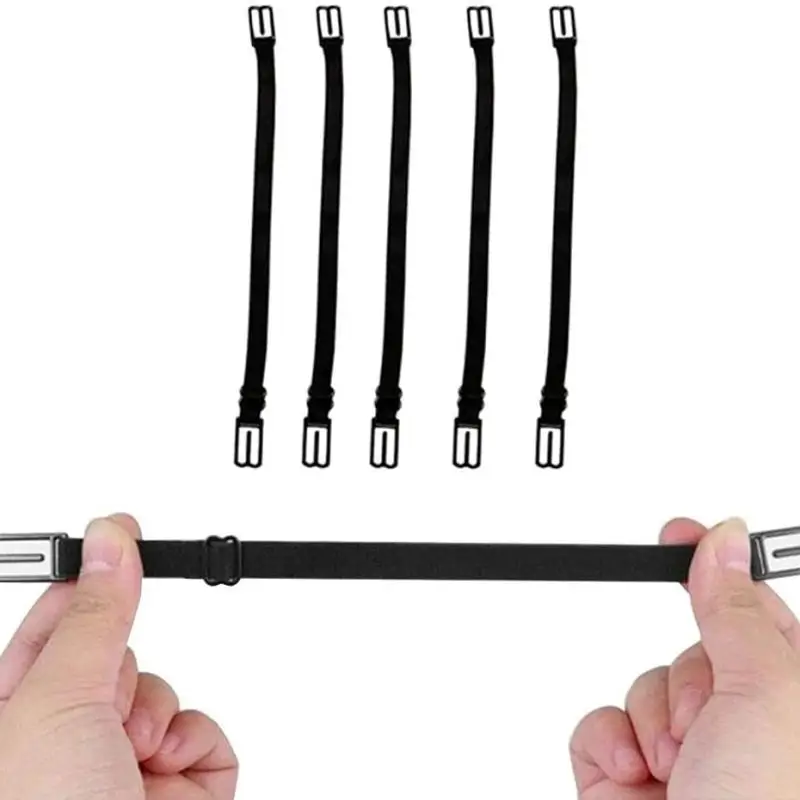5PCS Slip Resistant Bra Straps Elastic Bands Rubber Stretch Belt Soft Underwear Spring Tape Ribbon DIY Sewing Accessories