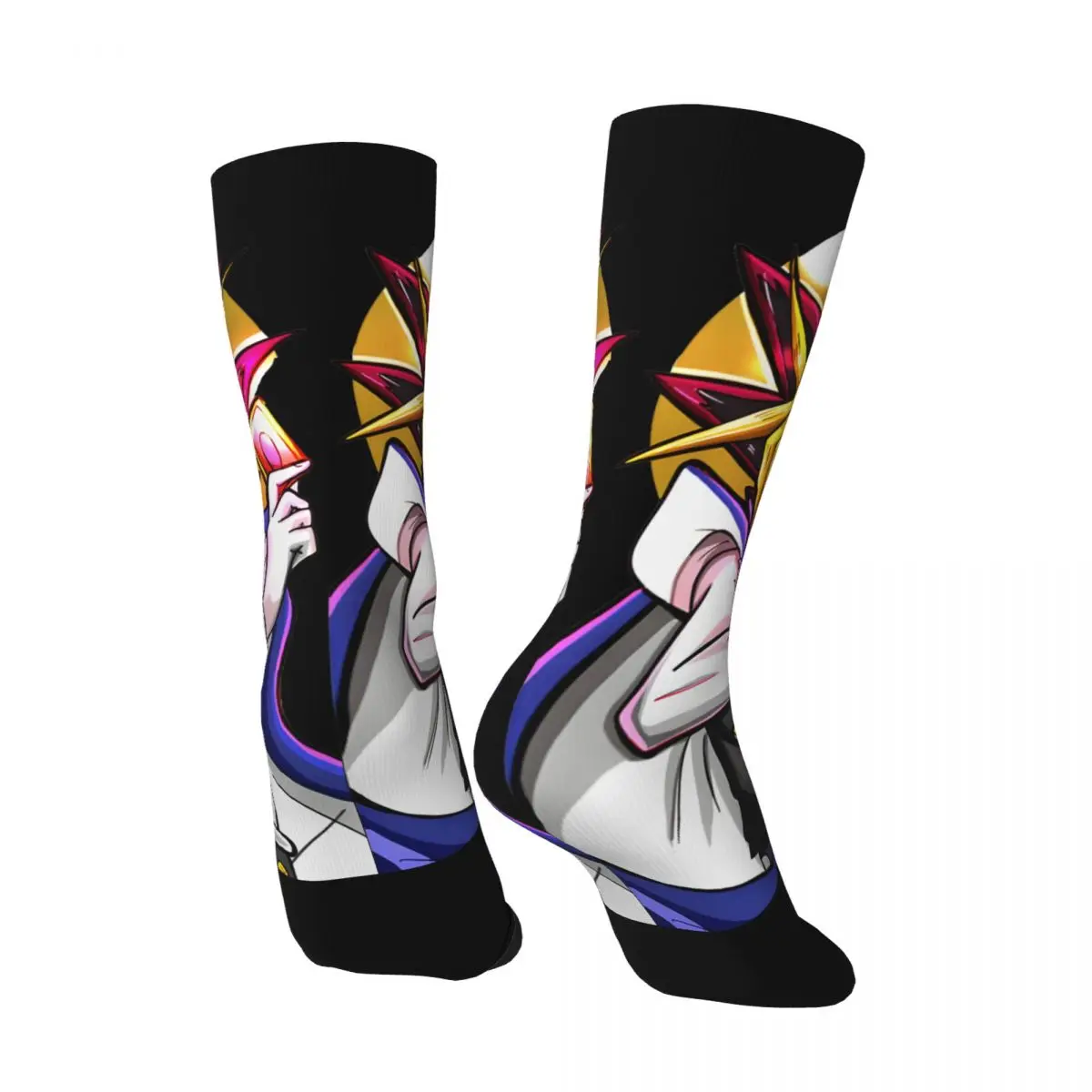 Pharaoh Men's Socks Vintage Harajuku Yu-Gi-Oh Street Style Novelty Pattern Crew Sock