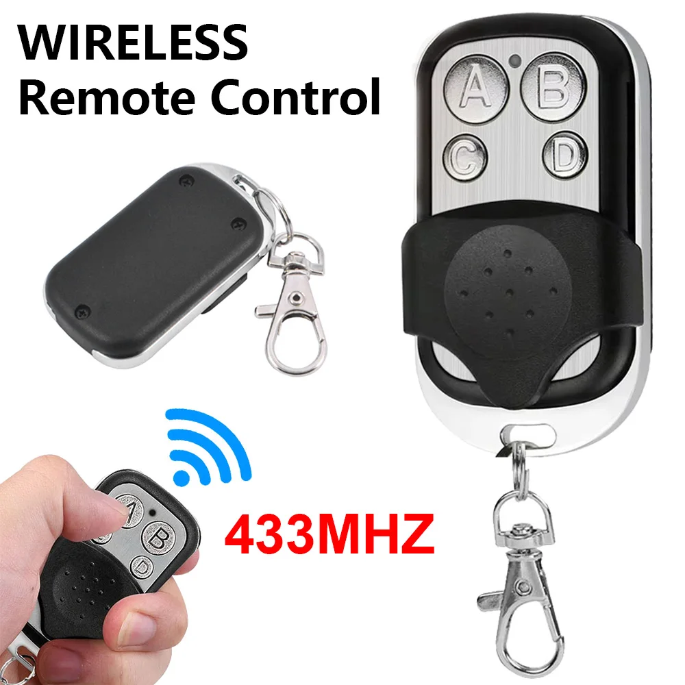NEW Universal 4 Buttons Garage Door Opener Remote Control 433MHZ Clone Fixed Learning Rolling Code Duplicator Garage