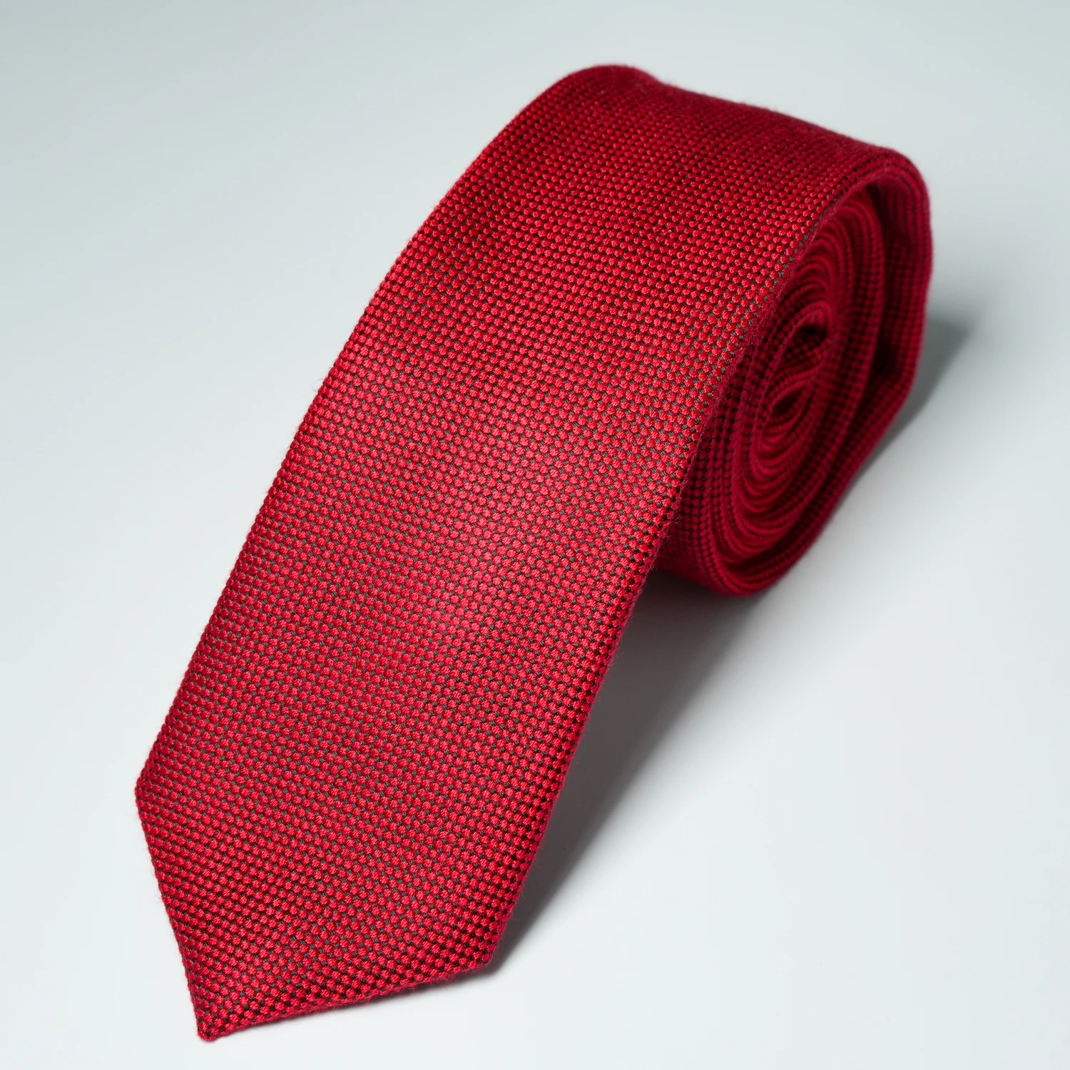 6cm Schmale Einfarbige Baumwoll-Krawatte für Herren Schlichte Baumwoll-Krawatte für Formelle Anlässe Hochzeit Büro Anzug-Accessoire Geschenk für Bräutigam – Detail 3