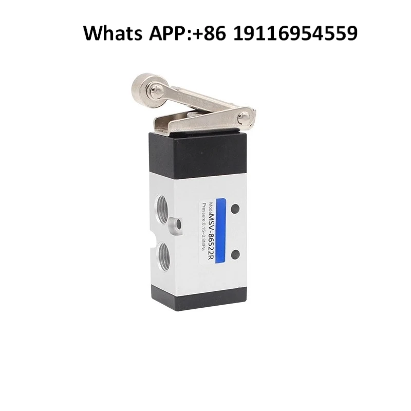 Pneumatic two-position five-way mechanical roller valve MSV-86522R air valve MV-522R MV-09 travel switch