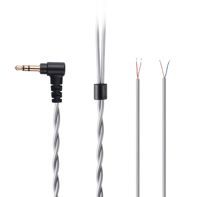 DIY PVC 이어폰 케이블 헤드폰 수리 교체 코드, OFC 와이어 코어, 3 극 잭, 3.5mm