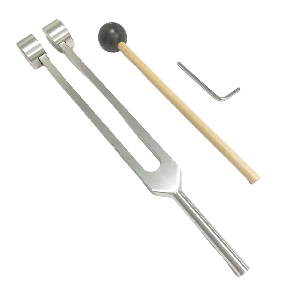 

B74A Healing Chakra 128 Hz Tuning Fork Set Aluminium Alloy Sound Therapy Bio-Acoustic Tuning Fork Colorful Adjustable Silver
