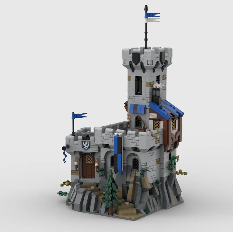 1637 elementów Moc średniowieczna architektura zamek katarski model DIY montaż klocki zabawki prezent urodzinowy dla dzieci