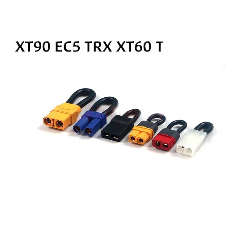 1 Pcs Bind Plug Loop Connector Short Circut battery Jumper Cable with Tamiya Deans XT30 XT60 XT90 XT90S EC3 EC5 Trx HXT JR Plug