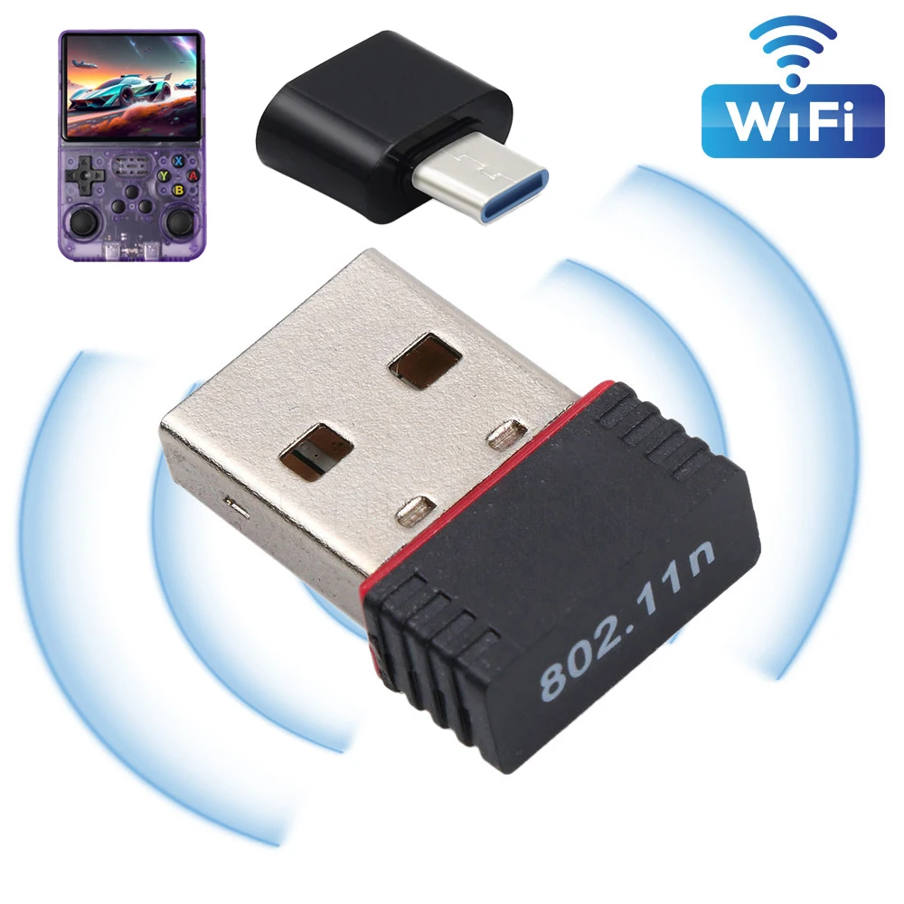 For R36S WiFi Receiver & Type-C OTG Adaptor RTL8188FTV Retro Gaming Handheld Accessories