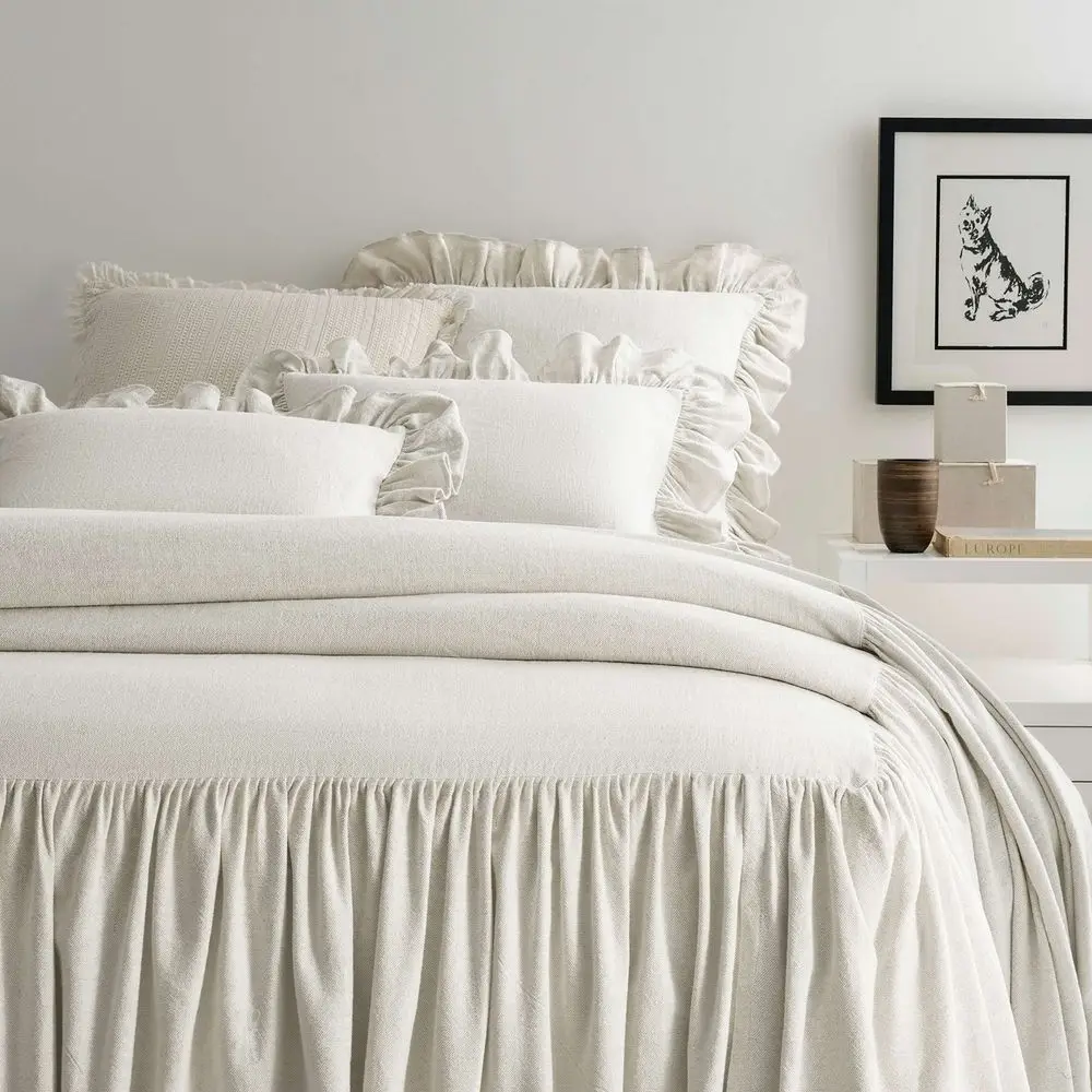 

Wilton Natural Bedspread, Queen Size, Neutral Solid Pattern