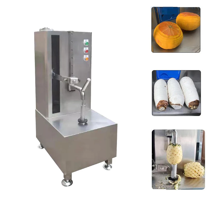 Pequeña máquina peladora comercial de coco, peladora de melón, peladora de papaya