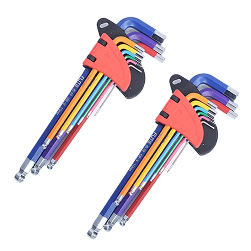 Набор шестигранных ключей MAKE — длинный, метрический и стандартный набор шестигранных ключей с шаровым наконечником, SAE от 1/16 до 3/8 дюйма, прочный, простой в использовании