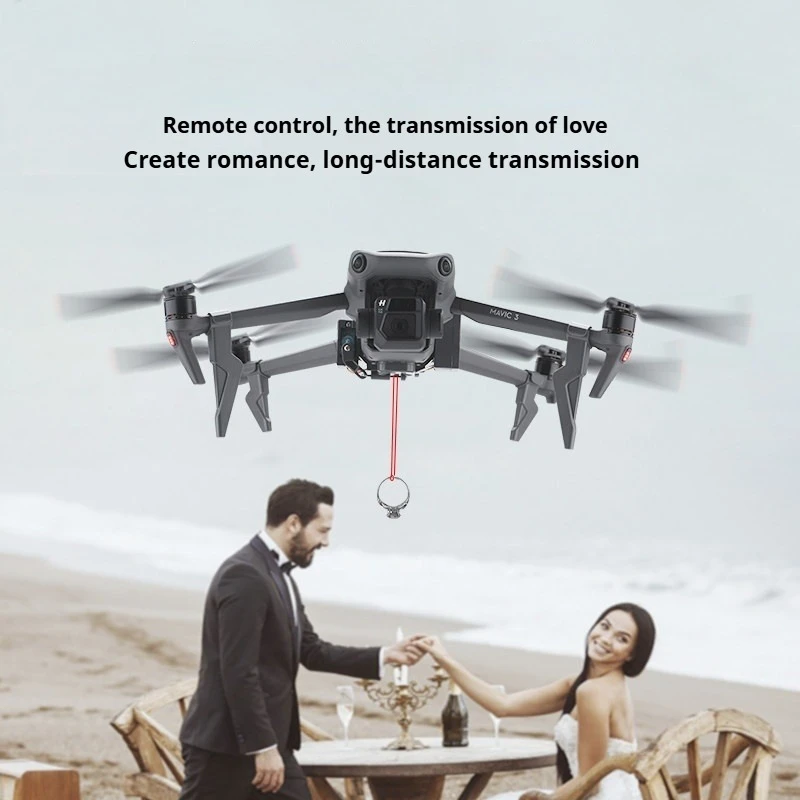 Portable drone airdrop system, compatible with DJI Air 3S/2 Pro, Mavic 3/Mini – a throwing and dropping accessory.