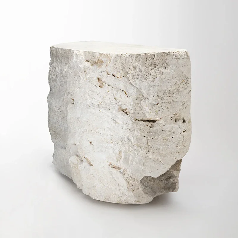 #Custom Luxury Natural Console Table Raw Stone Rough Edge Design Smooth Top Minimalist Entry Table for Villa Hotel Lobby
