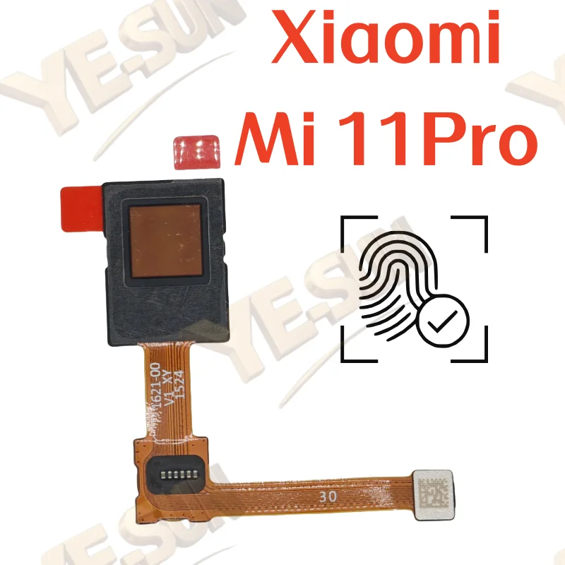 

For Xiaomi Mi 11Pro Fingerprint Sensor Home Return Key Menu Button With Side Power On Off Flex