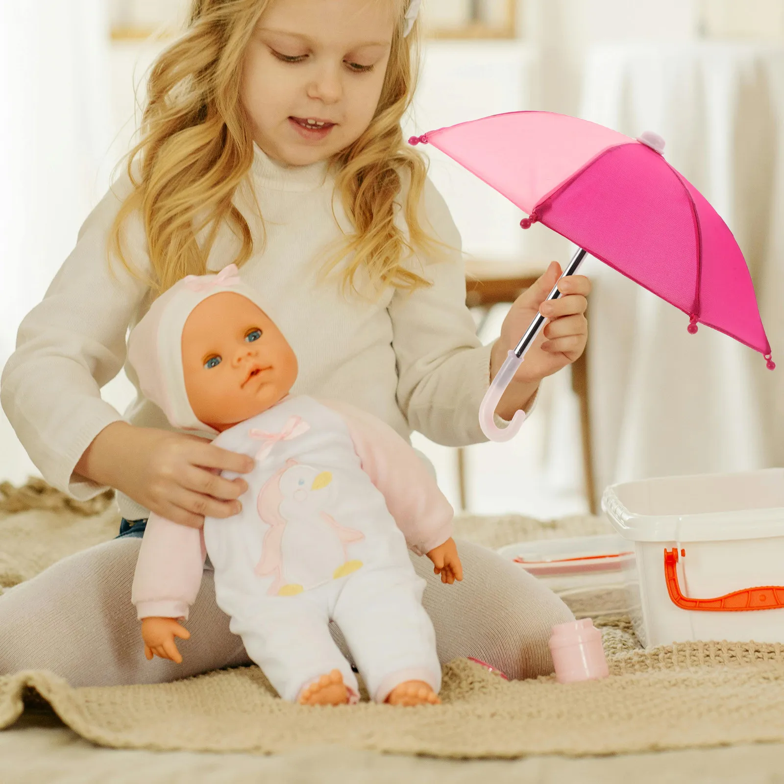 

Набор из 4 миниатюрных зонтов для декора дома: красочные, компактные, легкие, для игр и декораций миниатюрных домиков