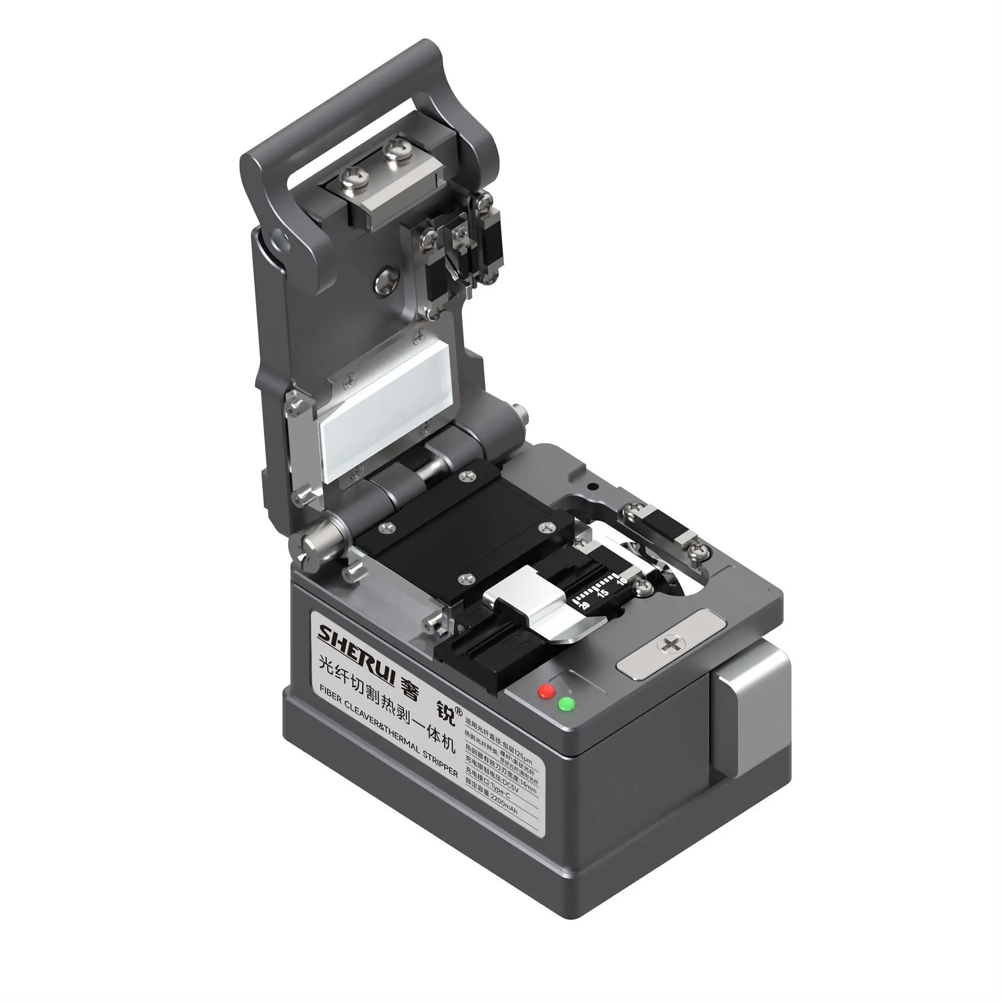 Heat Thermal Stripper Fiber Cleaver 2 in 1 Function Hot Jacket Remover with Ribbon Fiber Clamp  CS21 Fiber  Stripper