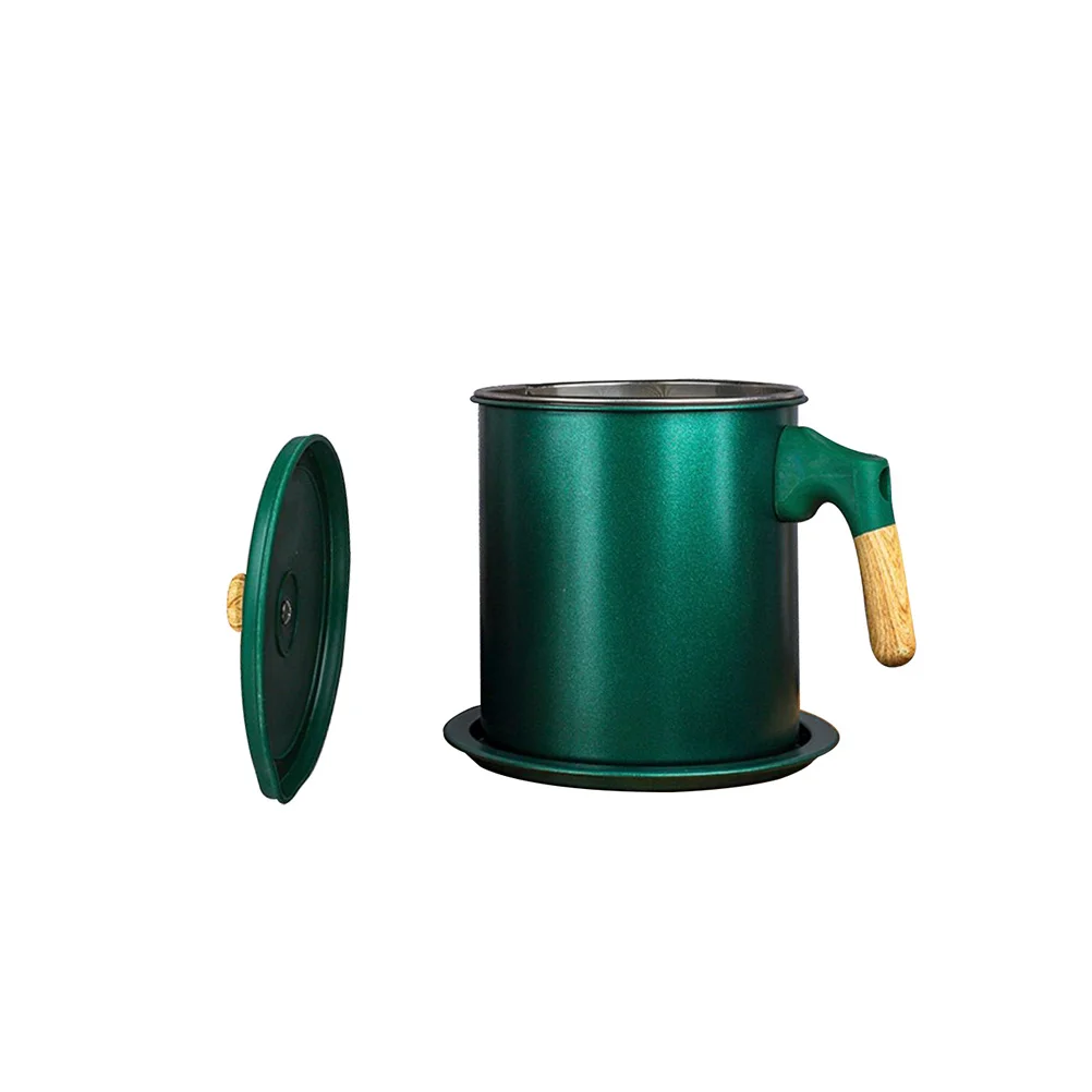 Stainless Steel Oil Filter Container with Fine Mesh Strainer for Kitchen Cooking Baking Roasting Bbq Home Use Grease Can Storage