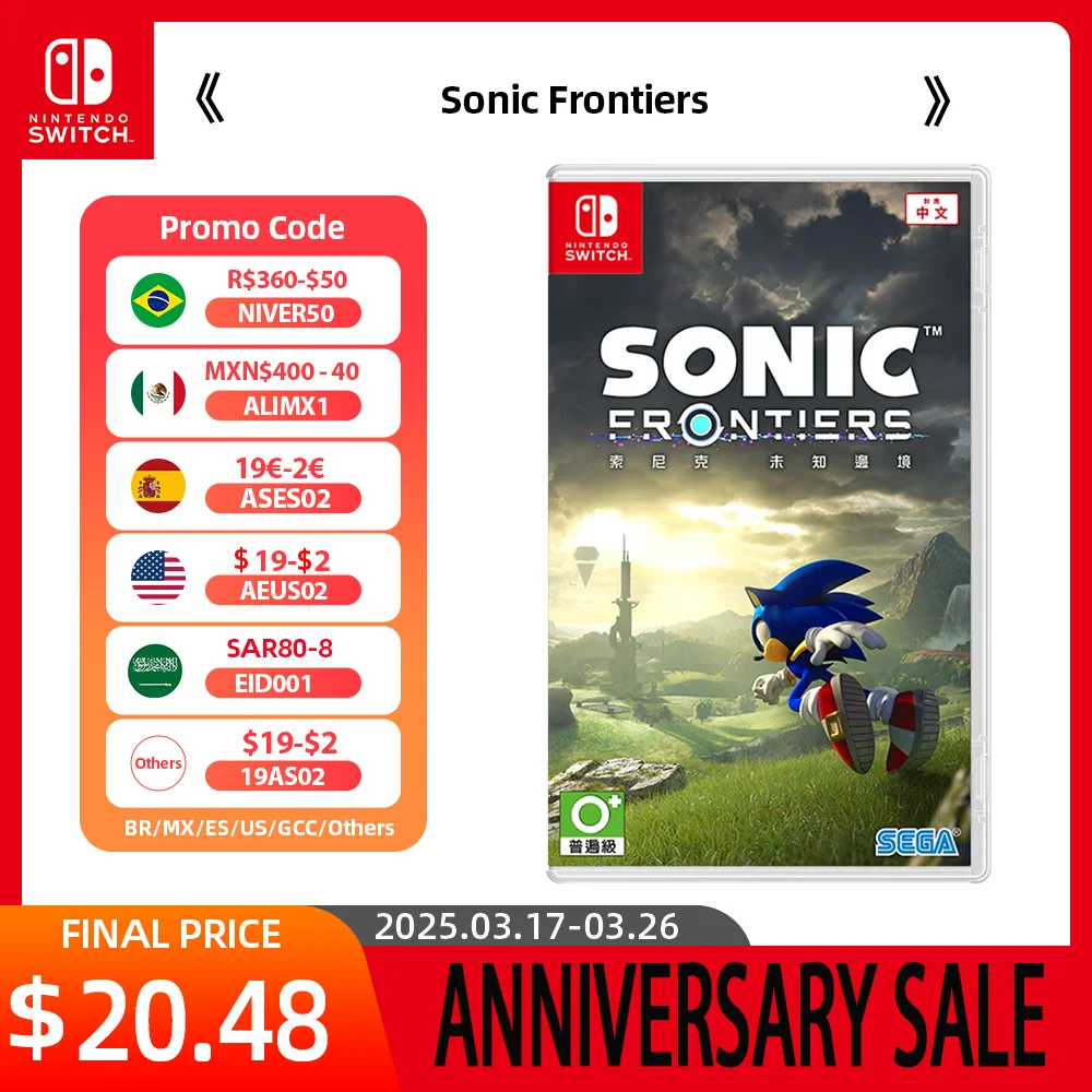 Nintendo Switch Game Deals - Sonic Frontiers  - Games Physical Cartridge for Nintendo Switch OLED Lite