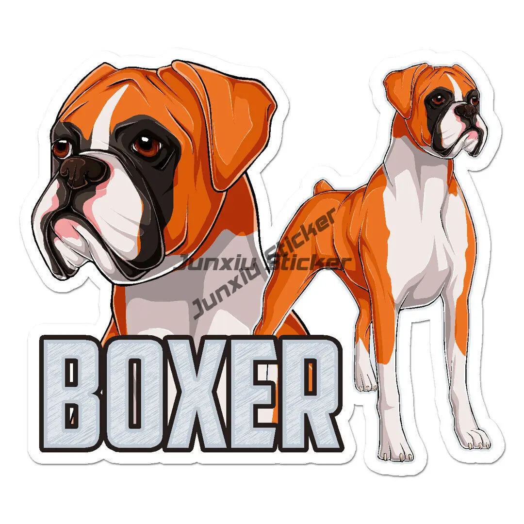 

Boxer Dog Puppy Vinyl Decal Sticker Phone Bumper Guitar Truck Window Anti Scratch Exterior Parts Exterior Decor