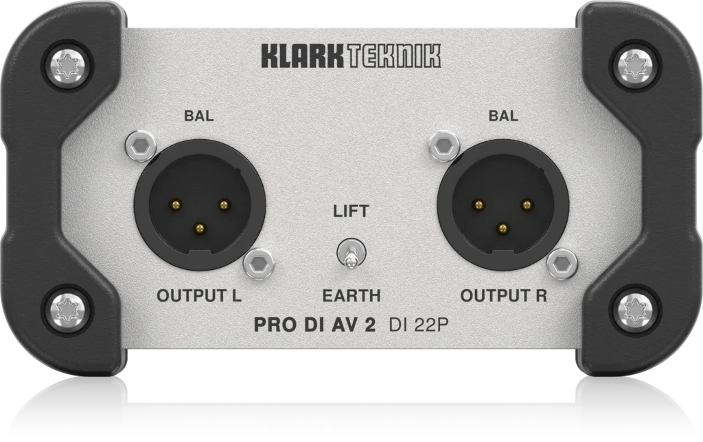 Klark Teknik  DI 22P Passive Stereo DI Box ultra-low noise and ultra-linear system for highest signal integrity