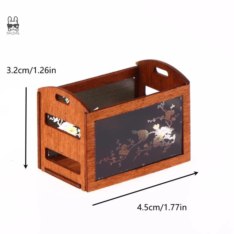 1:12 Dollhouse Miniature Shelf Storage Basket Furniture Home Model Decor Toy Doll House Accessories