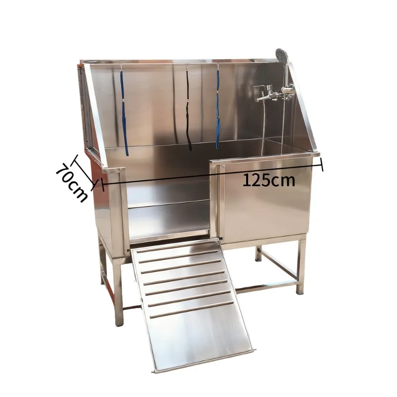 Stainless steel dog bath station with faucet Eco-friendly bathtub