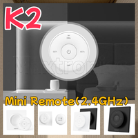 MiBoxer K2 2.4G Mini Circular Color Temperature Panel Remote Control Adjustable Dimmer Wireless Controller for LED BuldLED Strip