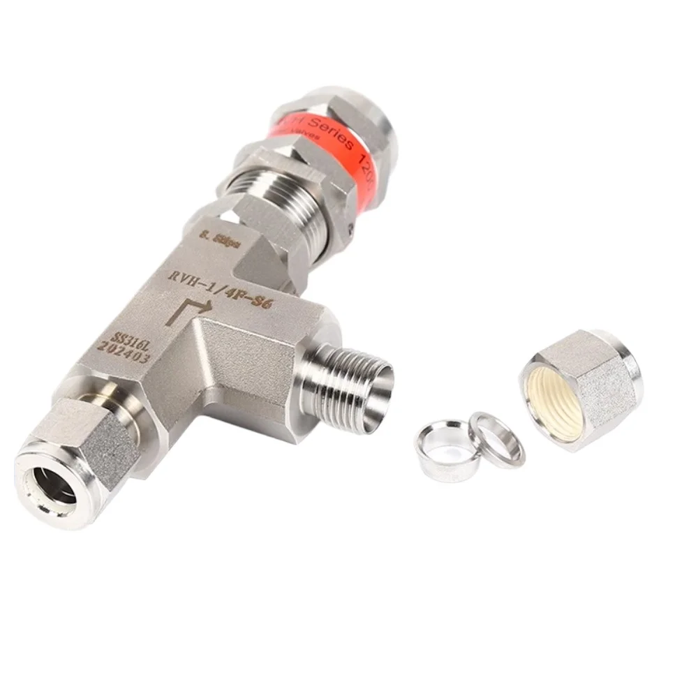 316l Stainless Steel Spring Pressure Relief Safety Valveair Release High Pressure 1/8 1/4 3/8 1/2