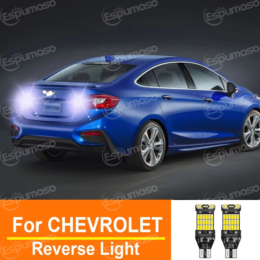 2 uds lámpara de marcha atrás LED W16W T15 921 para Chevrolet Cruze Alero Impala Trax 2009 2010 2011 2015 2016 2018 bombillas de luz de respaldo Canbus