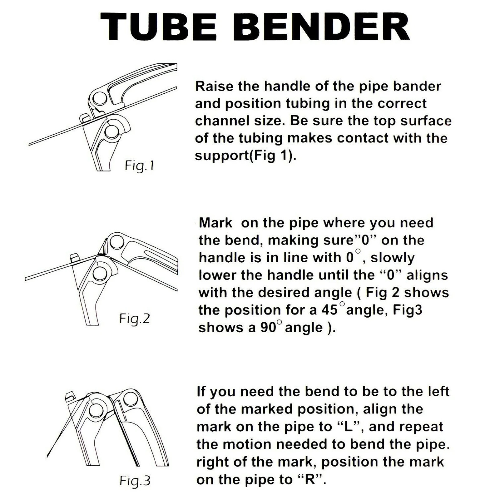 1/8in 3/16in 1/4in Tube Bender Tubing Fuel Brake AC Refrigerant Line Bending Tool