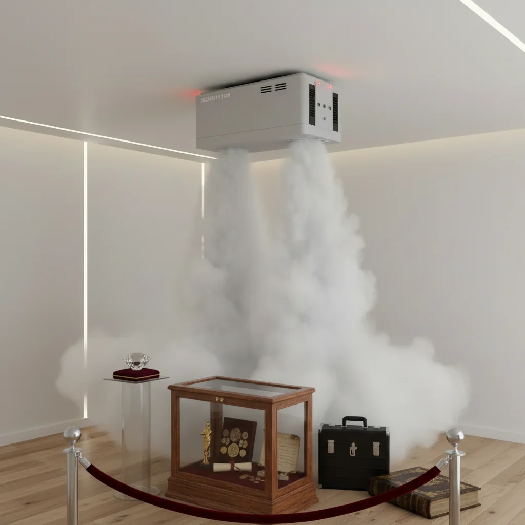 Security Alarm System With Multi-Trigger, High Smoke Coverage For Large Building Warehouse