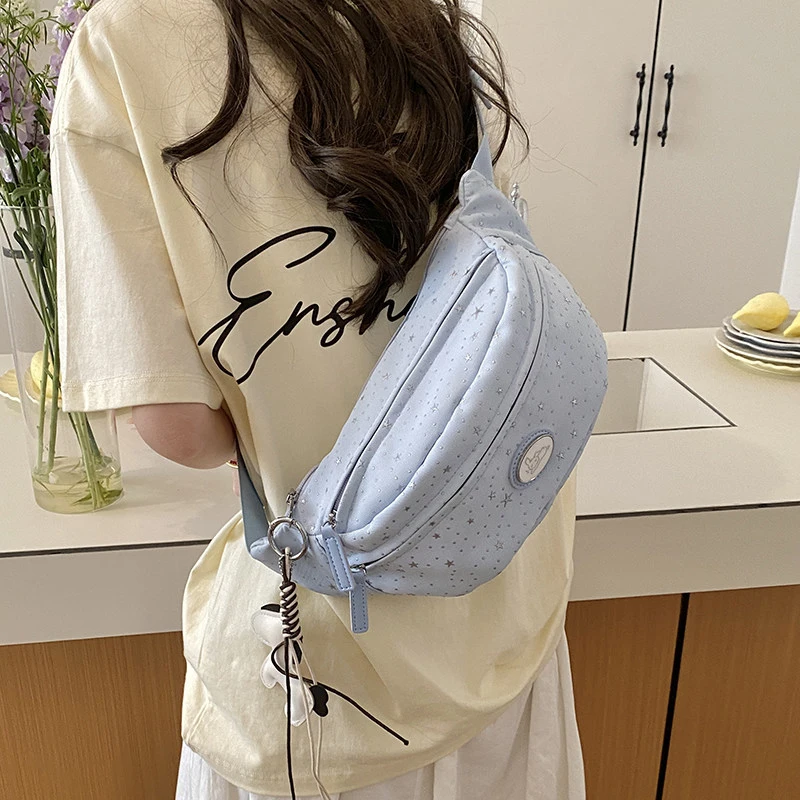 

Japanese Style Cute Girl Chest Bag High - End Star Print Crossbody Bag Student Versatile Lightweight Casual Commuting Waist Pack