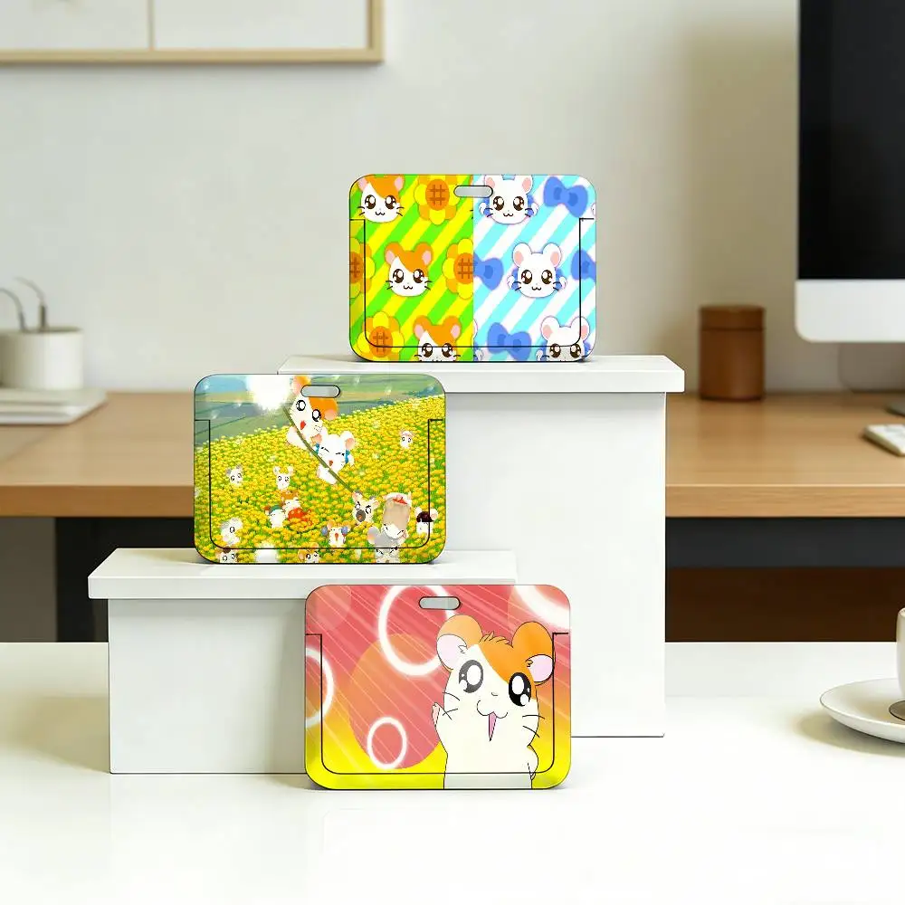 

Милый брелок-держатель для карт H-Hamtaro, чехол для идол-карт, держатель для бейджей, чехол для ID-карт с ремешком на шею