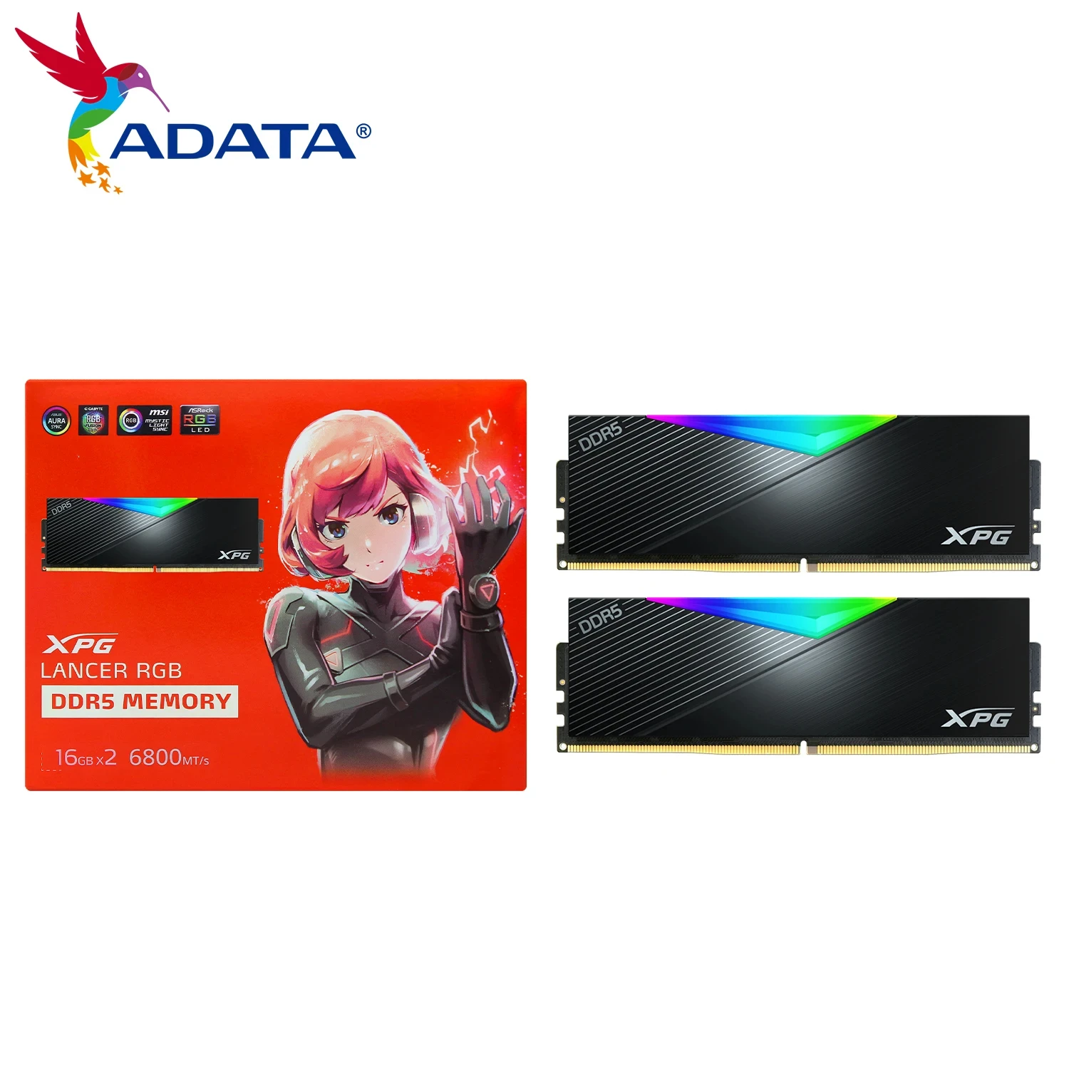 Imagem -01 - Memória Rgb de Lâmina Adata-xpg Lancer Ddr5 16gb x 6800mhz Alta Velocidade Ddr5 32gb com Dissipador de Calor para Desktop